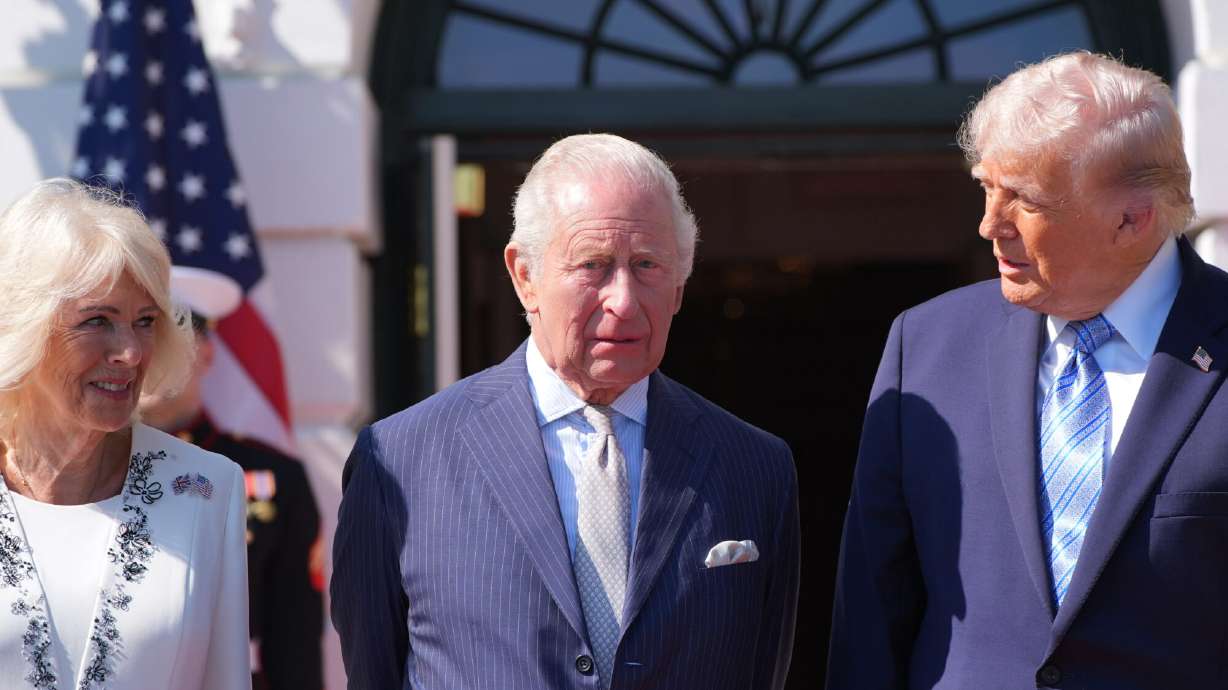 The Latest: King Charles visits Washington with hopes of restoring the US-UK relationship