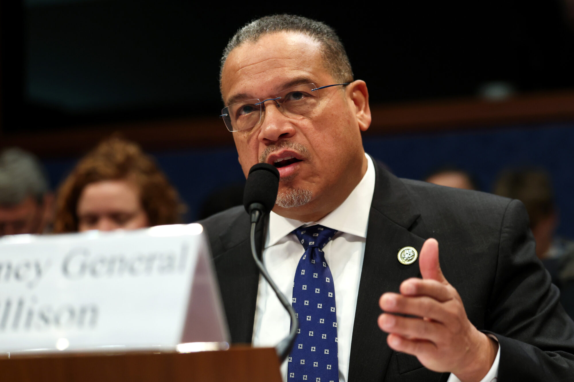 Minnesota Attorney General Keith Ellison testifies during a House Oversight and Government Reform Committee hearing in the U.S. Capitol Building on March 04, 2026 in Washington, DC. 