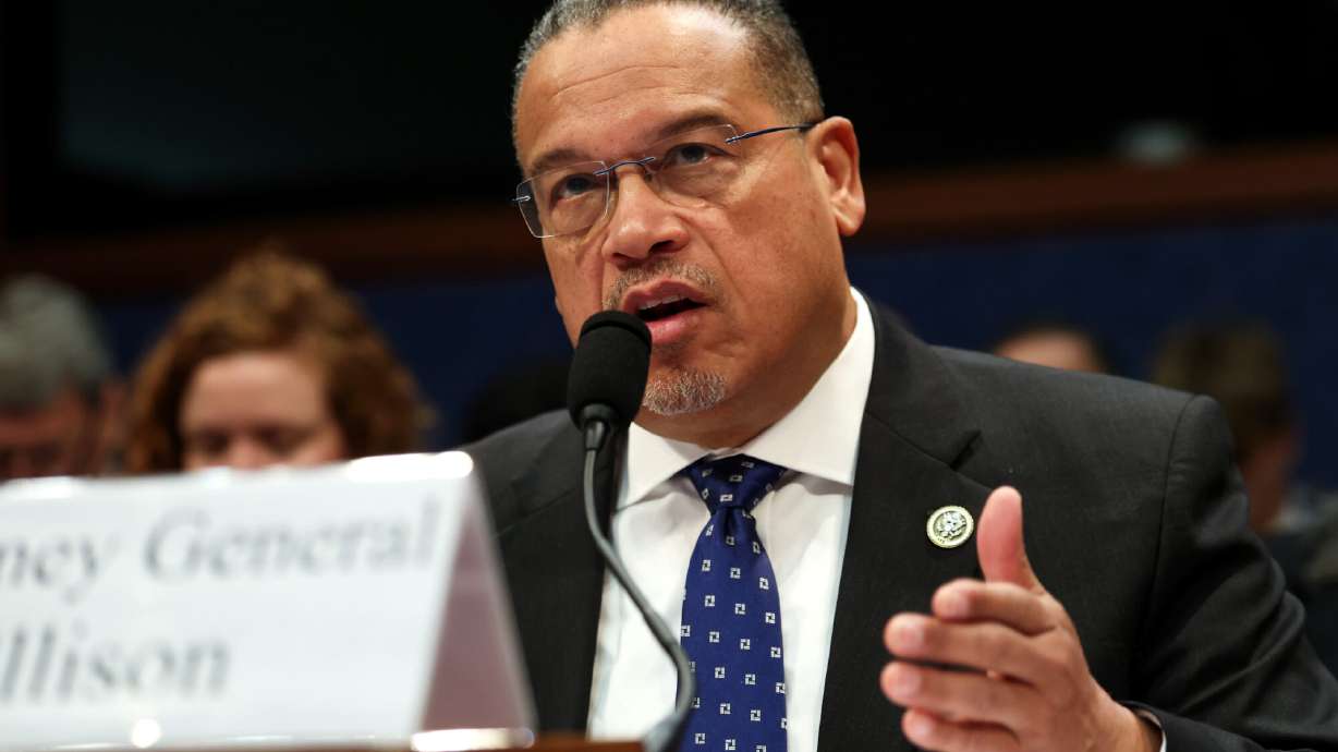 Minnesota Attorney General Keith Ellison testifies during a House Oversight and Government Reform Committee hearing in the U.S. Capitol Building on March 04, 2026 in Washington, DC.
