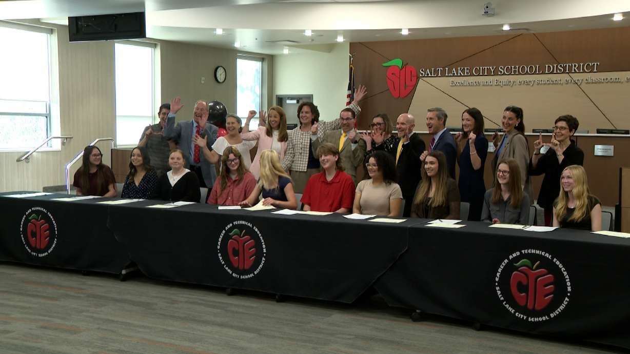 TRAC Teacher Apprenticeship Program signing day event