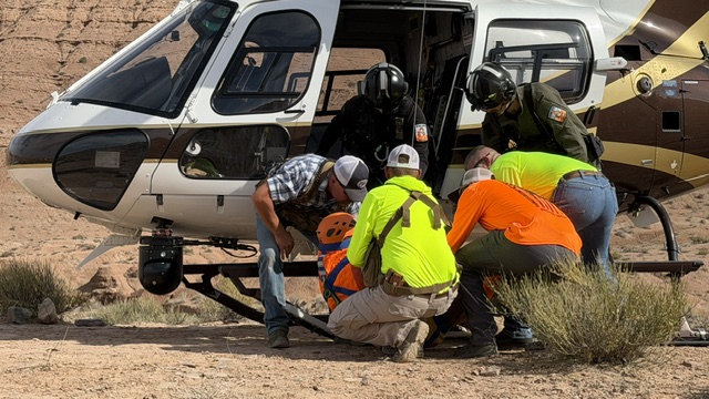 Hiker, dog airlifted after 30 feet rappel fall in Buckeyes Canyon | KSL.com