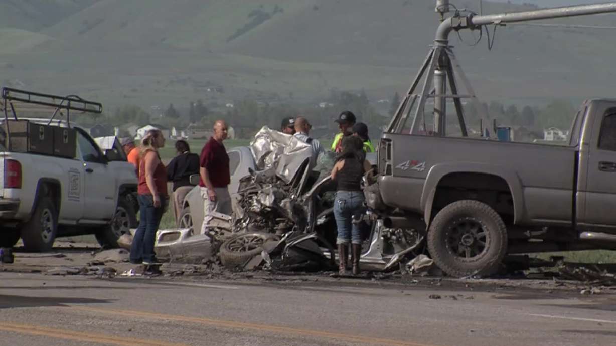 Multiple serious injuries reported after dust storm leads to 8 vehicle crash near Utah, Idaho border
