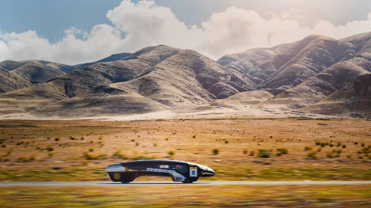 A high-efficiency vehicle, designed by BYU's Supermileage Team for the 2026 season.