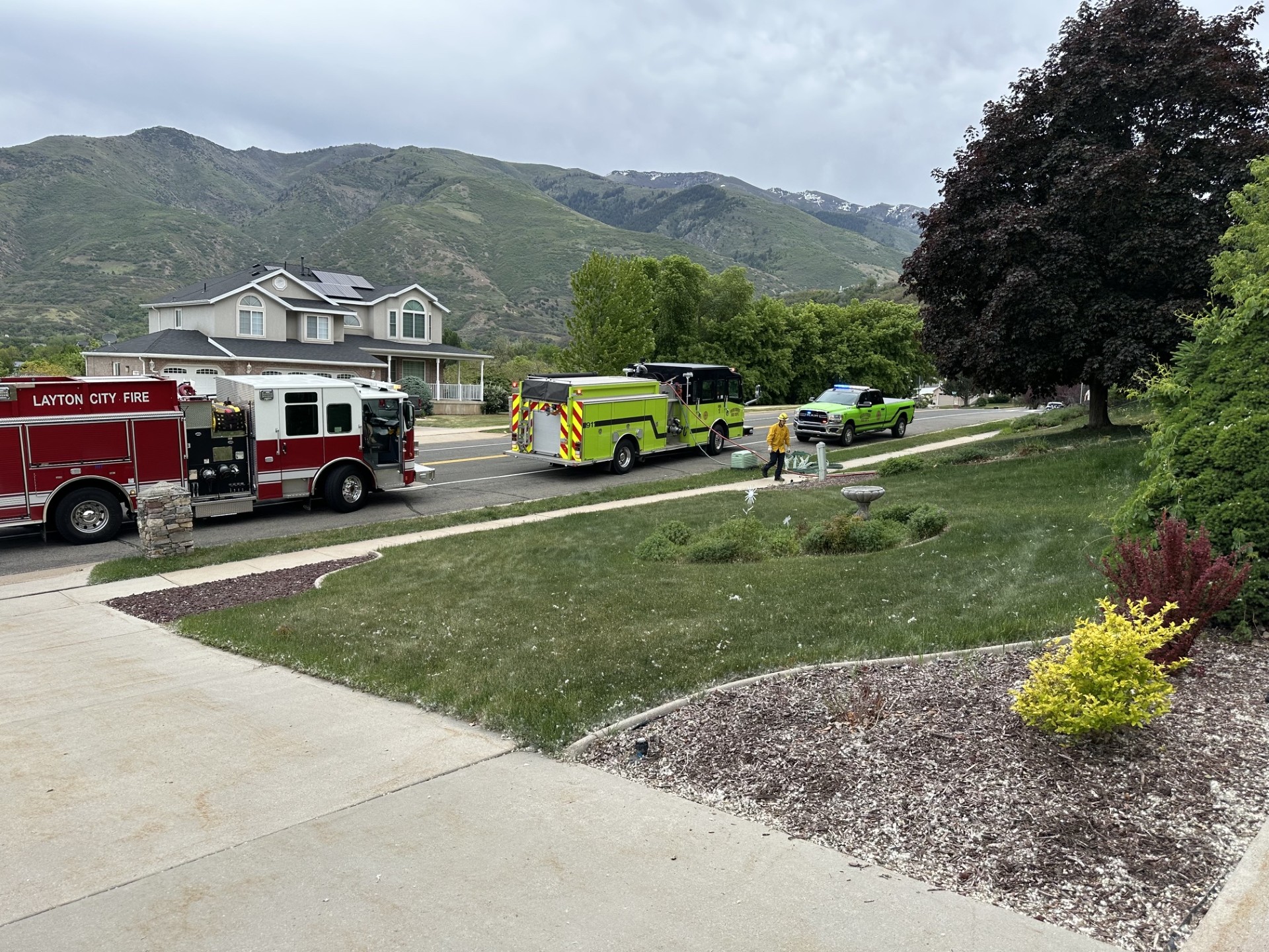 South Weber Fire Department tackle grass fire that damaged home