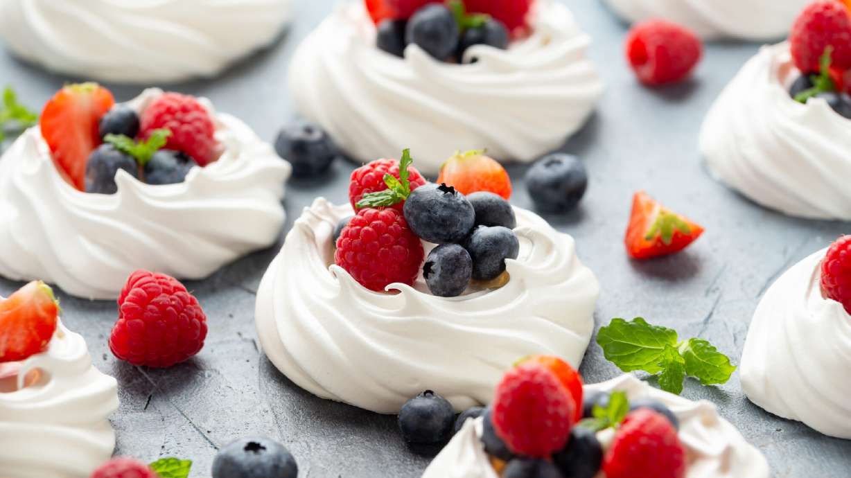 Simple, yet beautiful. Easy to make, but they make a statement. With the right technique, you can impress your guests at any summer gathering with these mini pavlovas. Cake artist Betheny Tomseth shared the five ingredient recipe that looks impressive, but is really doable.
