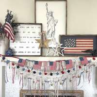 Time to let the red, white and blue fly! How to make a statement flag banner with simple supplies