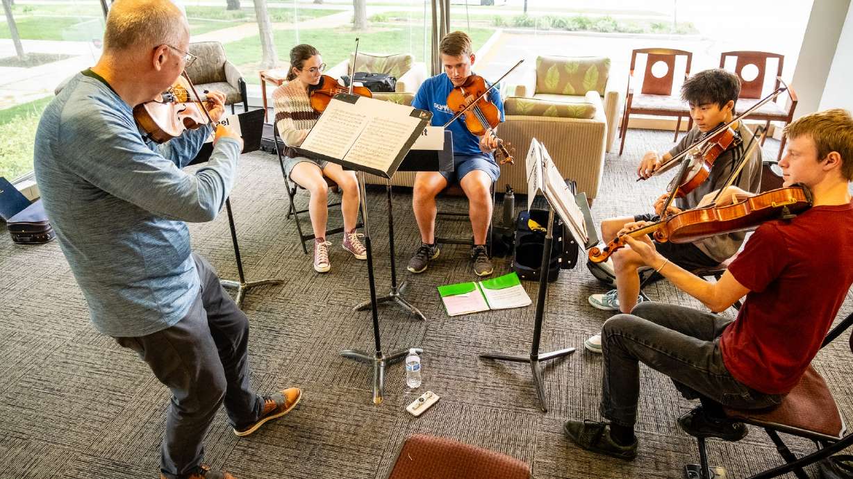 Utah Symphony side-by-side with high school musicians