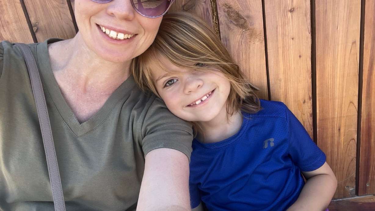 Lindsey Stevens and her son, Asher.