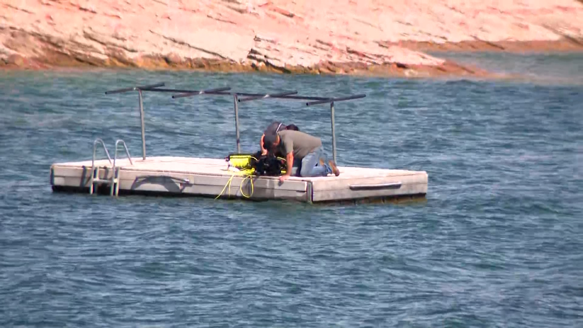 Search for a 22-year-old Michigan man at Sand Hollow Reservoir  on May 28, 2026. Credit: Marc Weaver