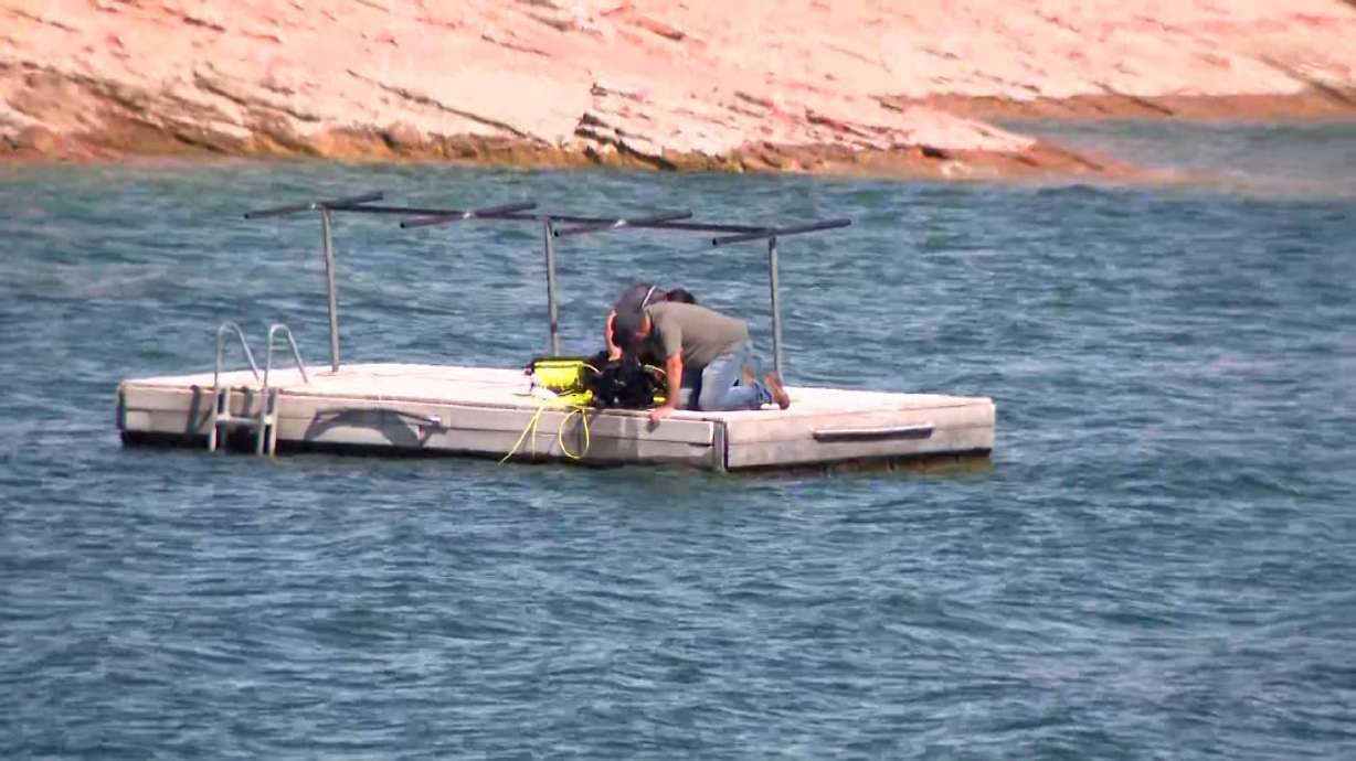 Search for a 22-year-old Michigan man at Sand Hollow Reservoir on May 28, 2026. Credit: Marc Weaver