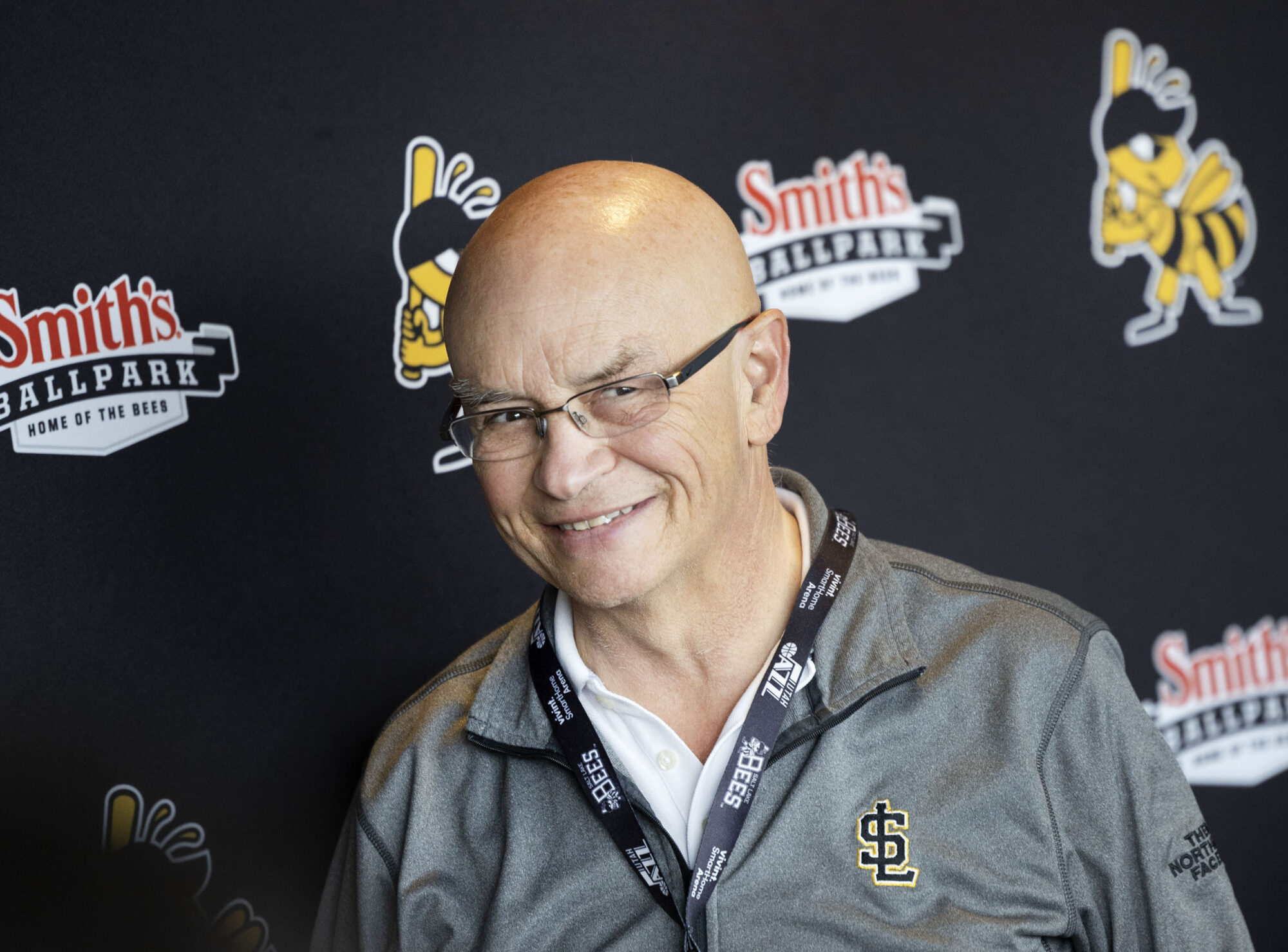 Salt Lake Bees radio broadcaster Steve Klauke attends media day at Smith’s Ballpark in Salt Lake City on Thursday, March 30, 2023.