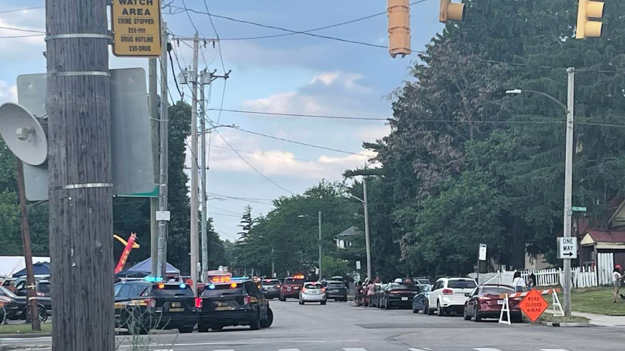 At least 12 people shot at an Ohio festival and a search for suspects is still ongoing, police say