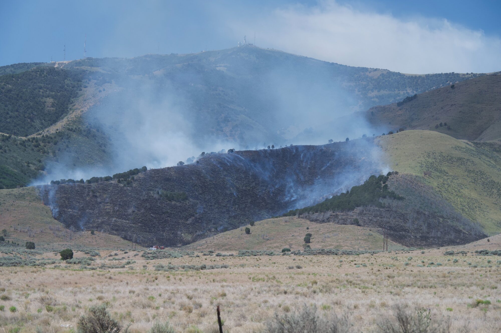 Wildfire grows to 15-20 acres in remote area near Saratoga Springs