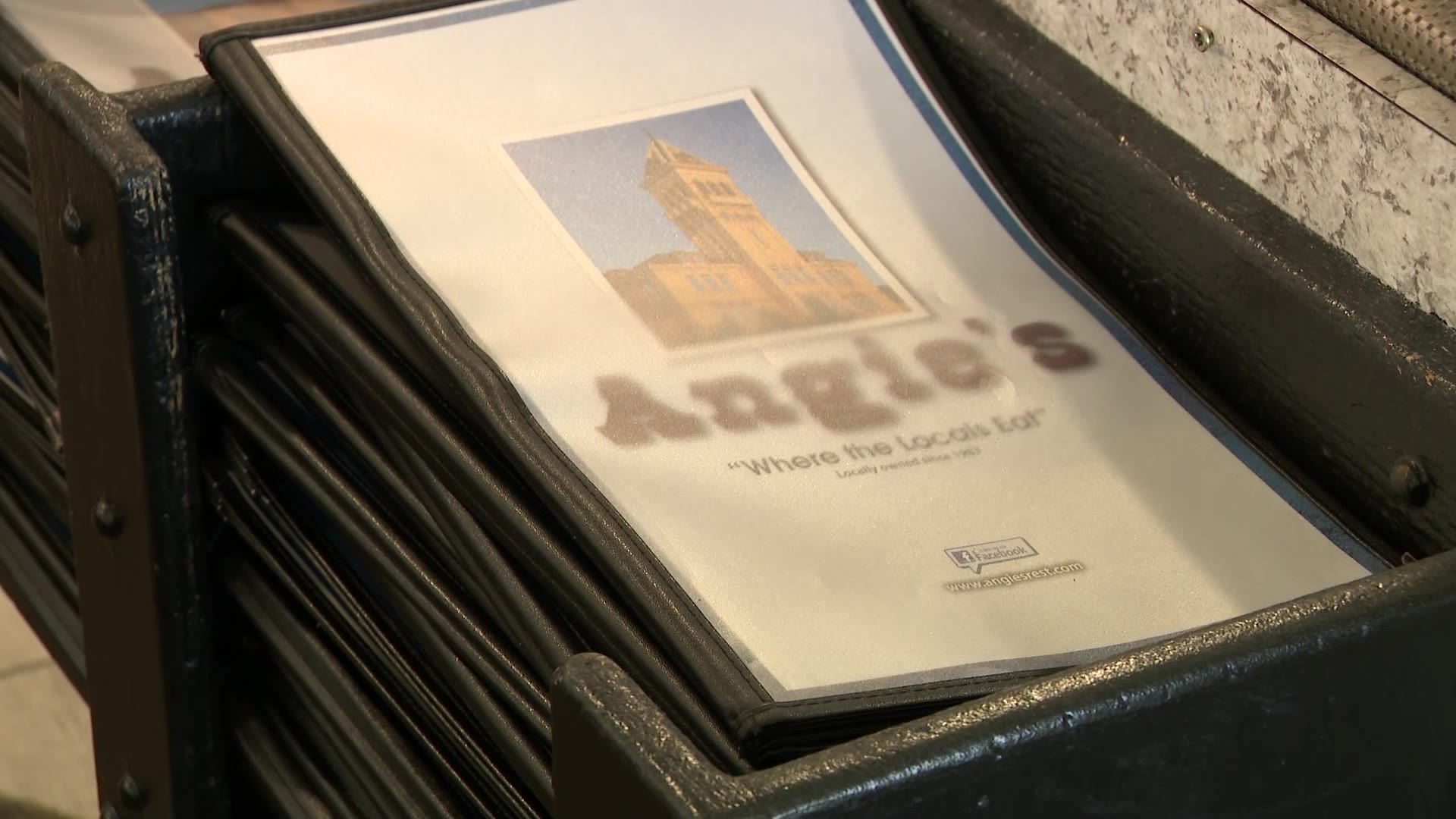 A menu from Angie's is pictured in Logan on Wednesday, June 10, 2026.