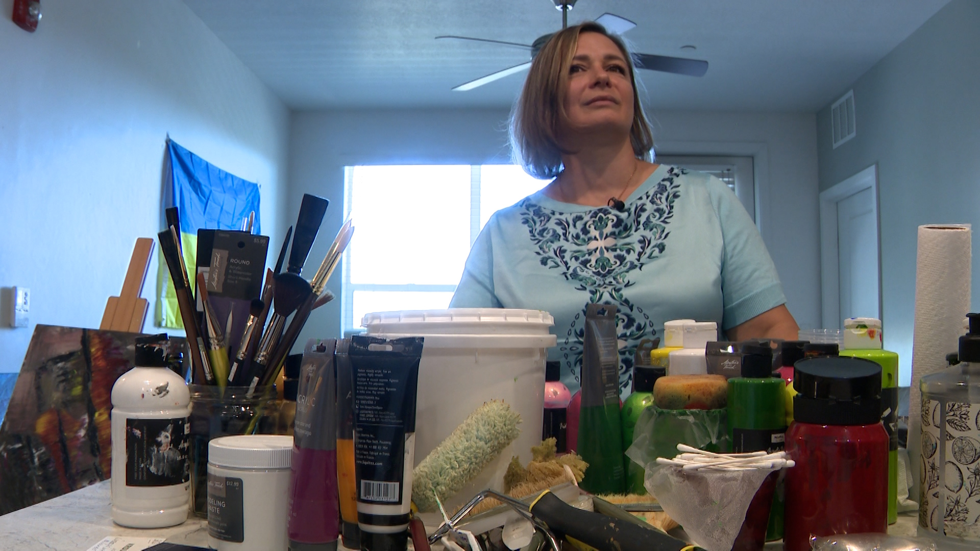 Ukrainian refugee living in Utah finds hope through art