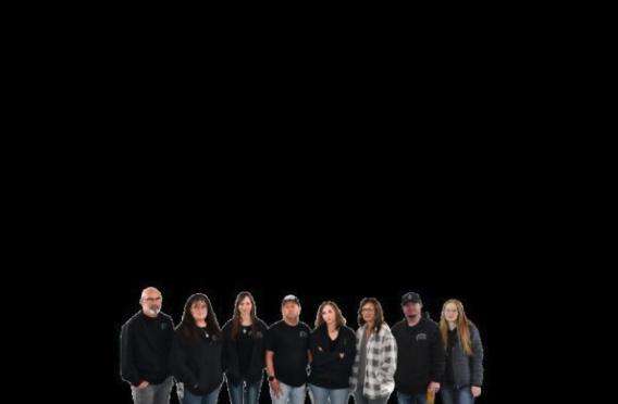 Members of Broken Wings Paranormal: Pictured from left are Brady, investigator; Lara, lead investigator; Suzie, investigator; Steve, lead investigator and content creator; Erica, lead investigator and event planner; Codie, investigator; Brett, investigator and medium; and Chelsea, investigator and medium.