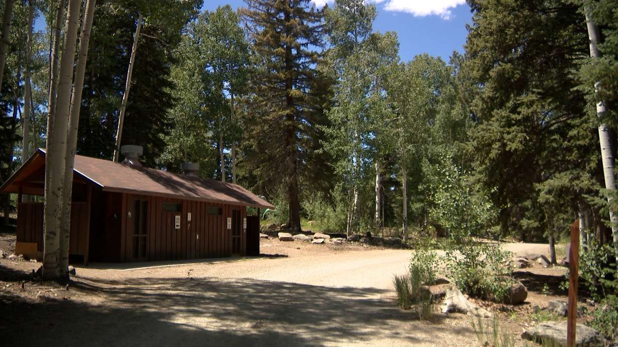A camp on Beaver Mountain is pictured on Wednesday.