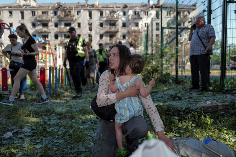 Russia bombards Kyiv in one of war's biggest strikes, at least 21 people killed