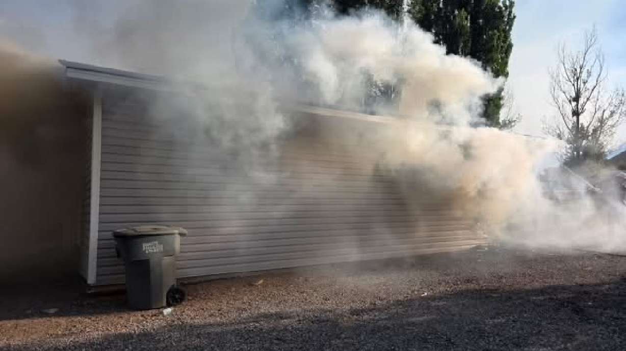 The home of Piute County sheriff's deputy Mike Gayler and his family, which was lost in a fire on Tuesday. The community is rallying around the Gayler family following the tragedy.