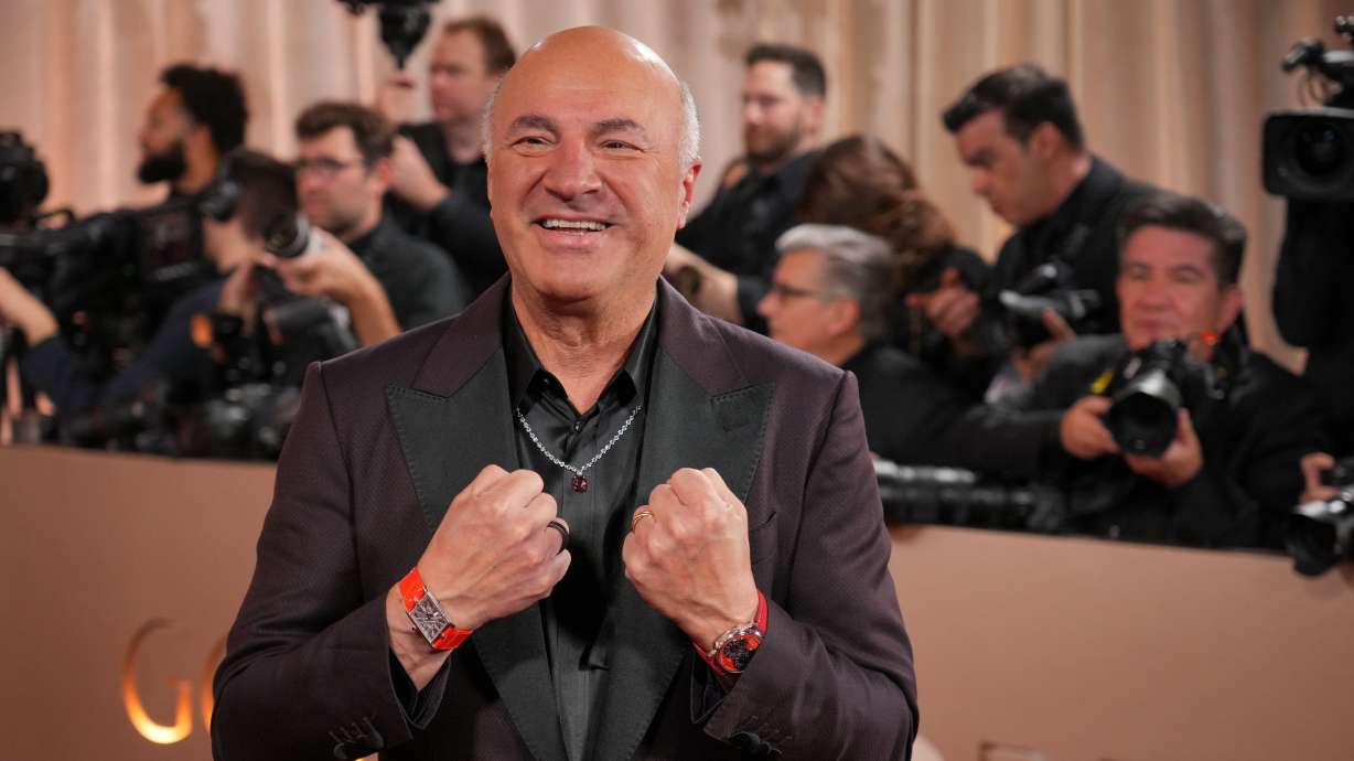 Kevin O'Leary arrives at the 83rd Golden Globes on Sunday, Jan. 11, at the Beverly Hilton in Beverly Hills, Calif. O’Leary told KSL he wants Utahns on his side as his massive AI data center project planned for Box Elder County moves forward.
