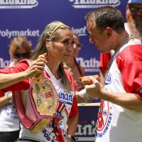 Joey Chestnut eats 66 hot dogs to again claim Mustard Belt at Nathan's Famous contest