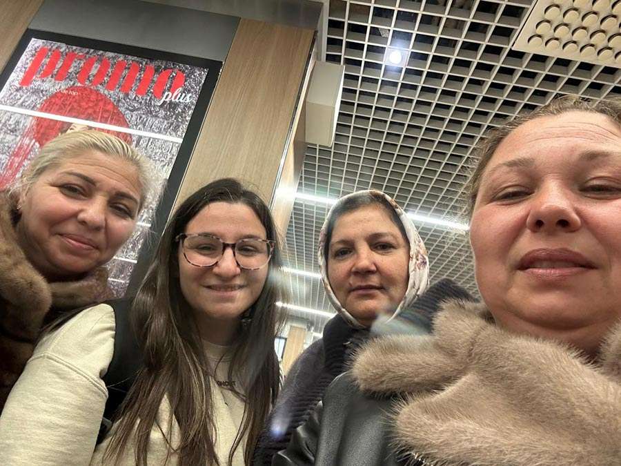 McKenna Christensen meets her biological siblings for the first time at the airport in Chisinau, Moldova. Christensen finally saw her family for the first time in over 30 years.