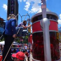 Big brew: Texas Rangers and Bud set a world record with a 12-foot tall, 600-gallon beer