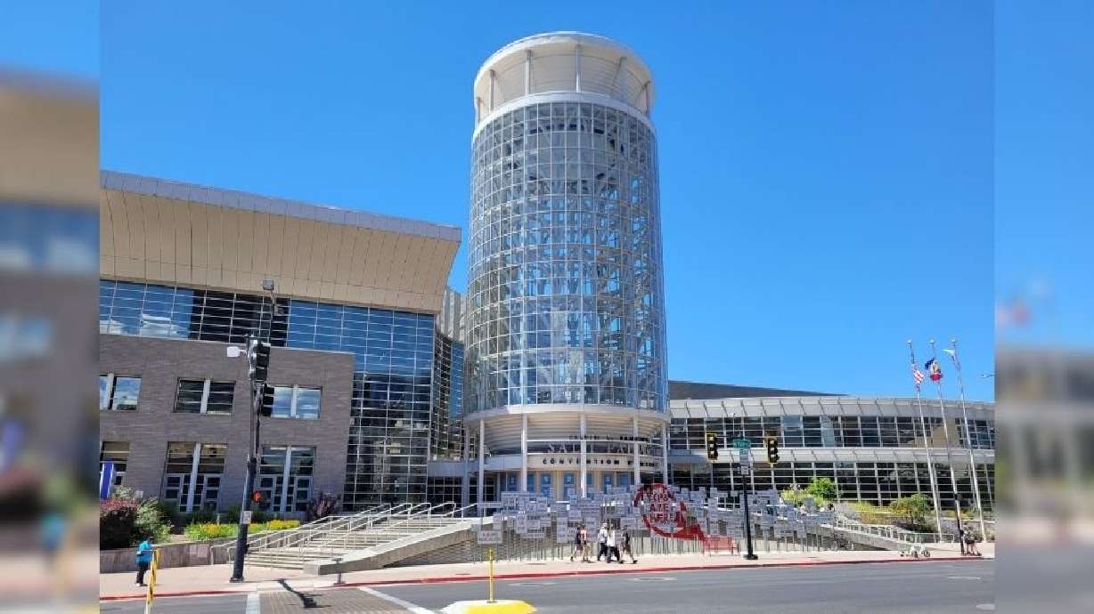 The exterior of the Salt Palace as seen on Saturday. The Church of the Nazarene held its Nazarene Youth Conference here from Wednesday to Sunday.