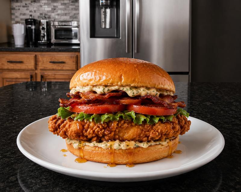 The Ultimate Hot Honey Crispy Chicken BLT