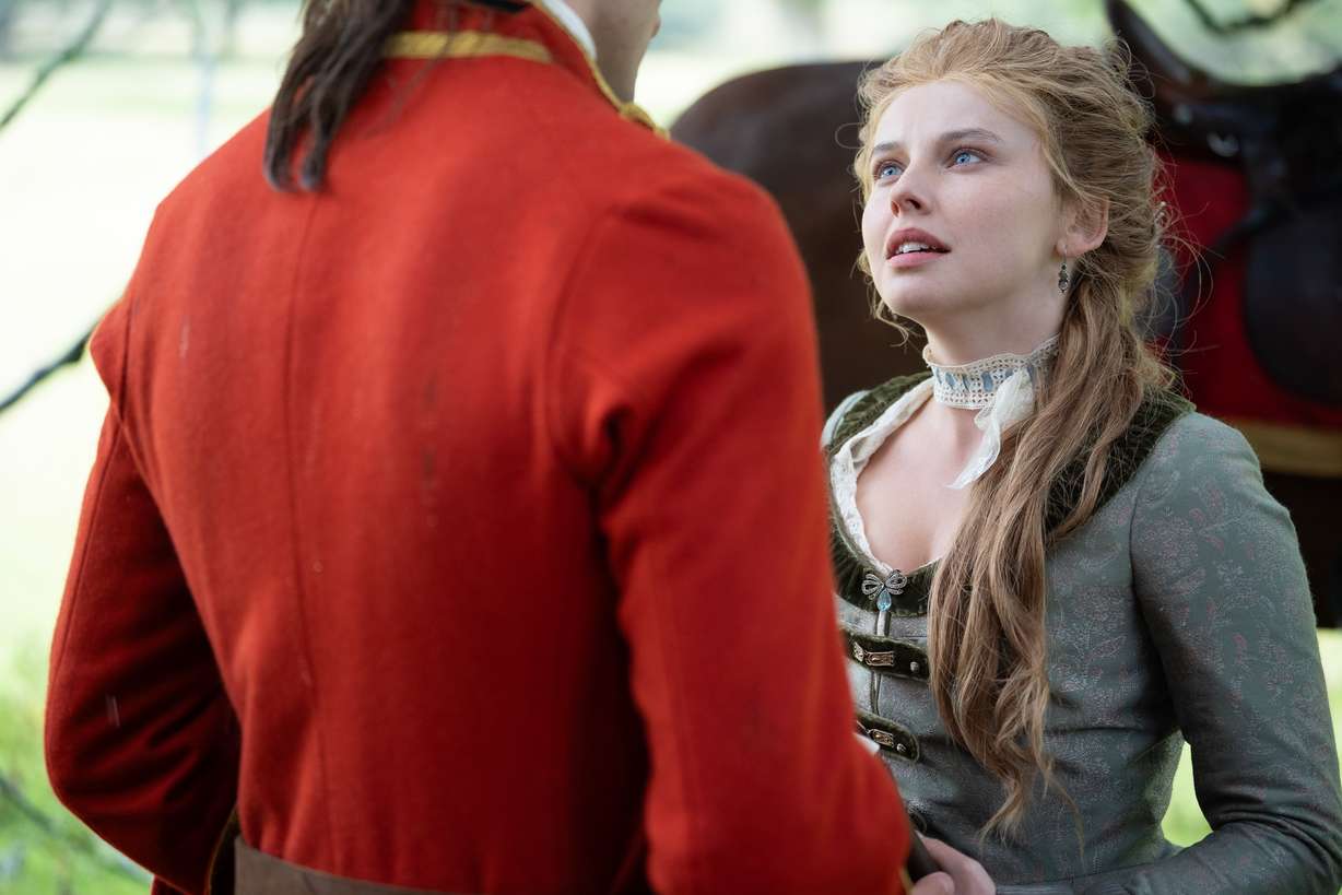 William Franklyn-Miller as George Washington and Mia Rodgers as Sally Fairfax in "Young Washington."