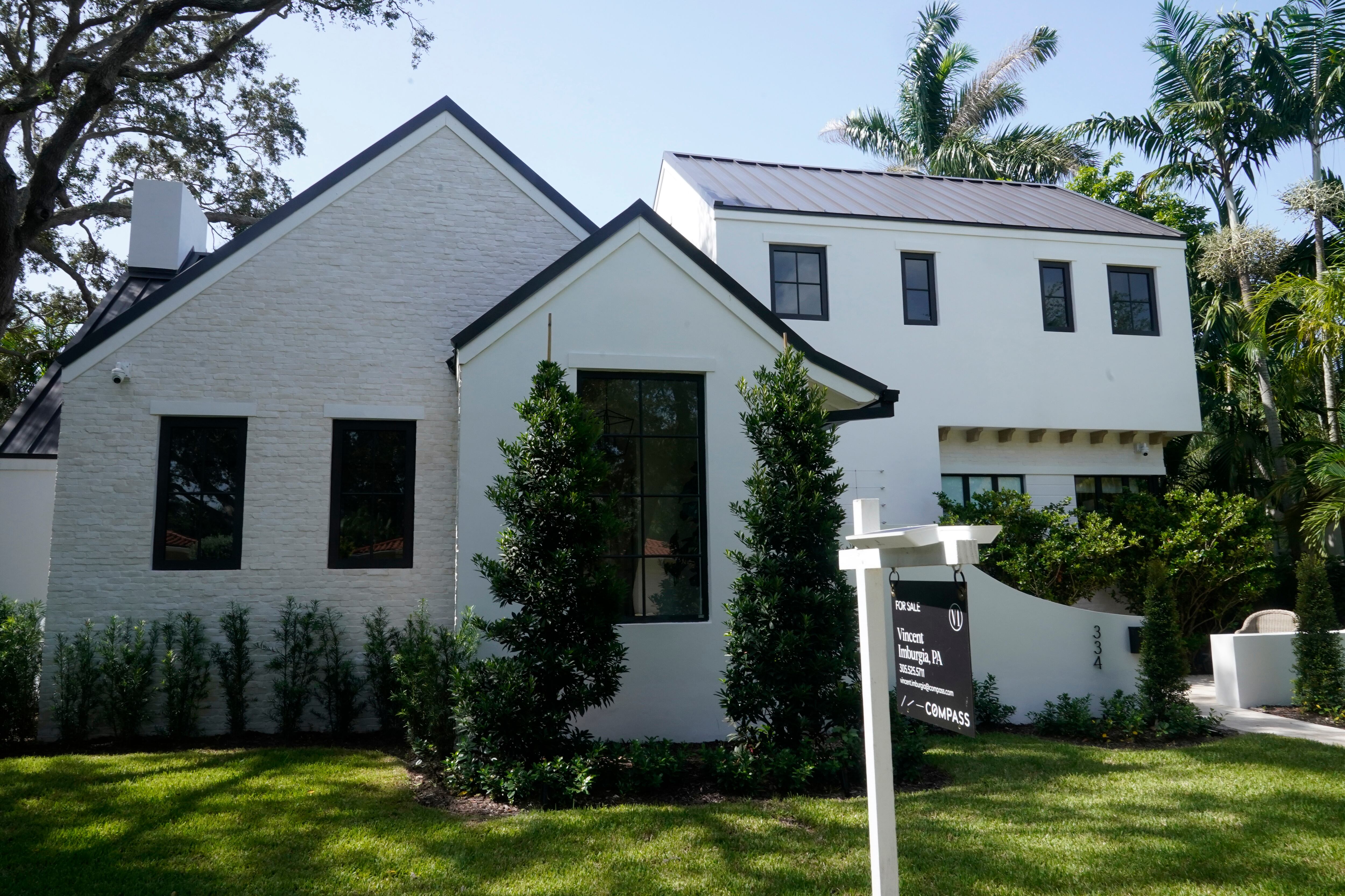 A new home is for sale, Tuesday, Aug. 22, 2023, in Miami, Fla.