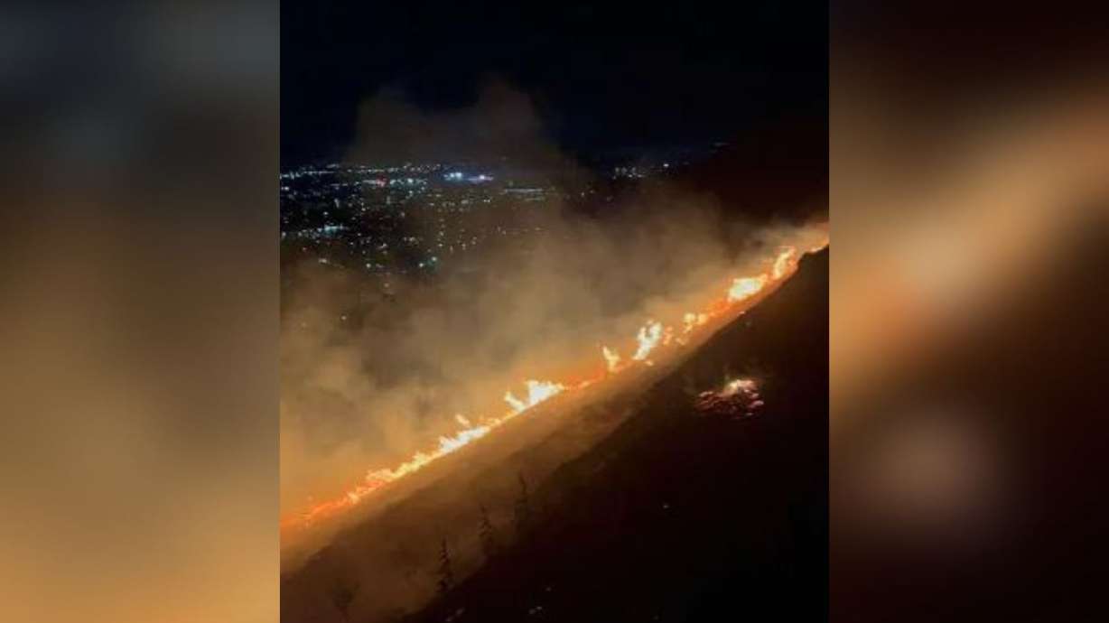 A fire is pictured in Slate Canyon on Saturday. Salt Lake Valley saw a quieter Fourth of July weekend, but some Utah fires were reported.