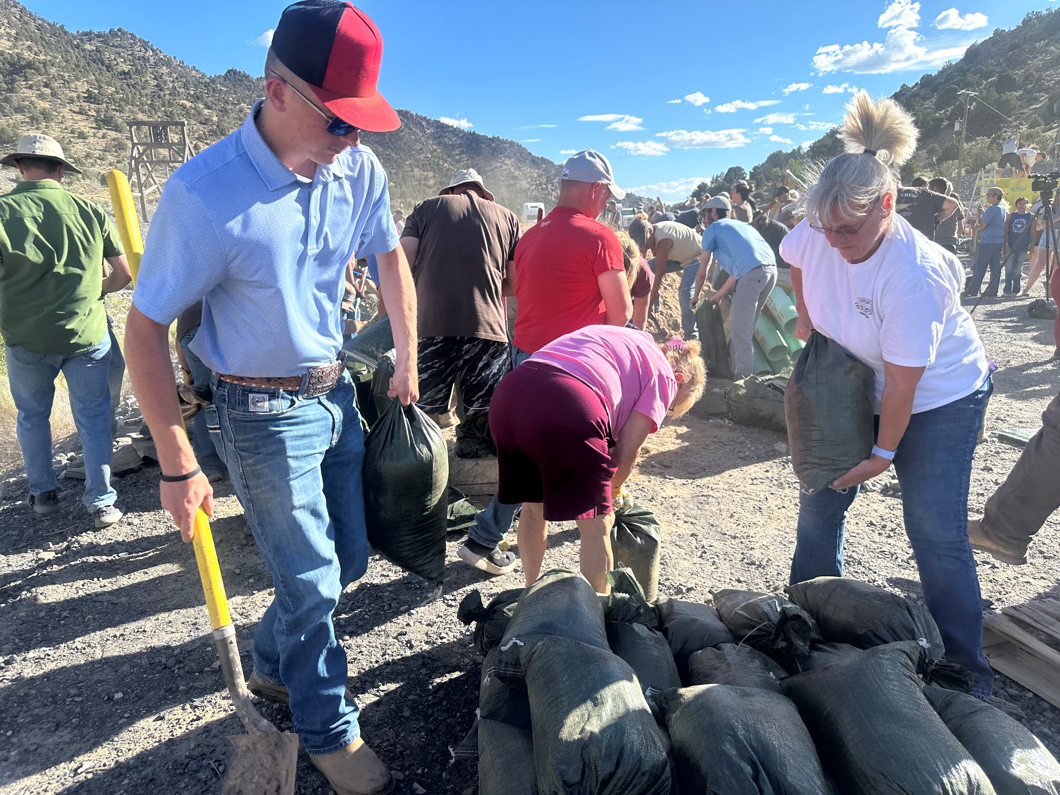 Eureka residents fill sandbags to prepare for potential flooding after fires