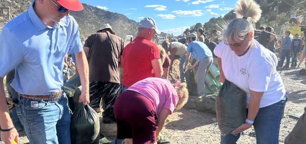 Eureka residents fill sandbags to prepare for potential flooding after fires