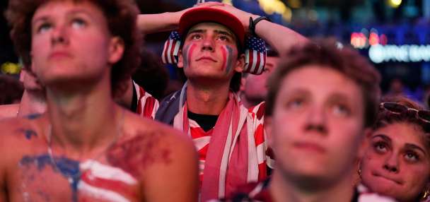 American fans saw a night of hope turn to World Cup disappointment, in photos