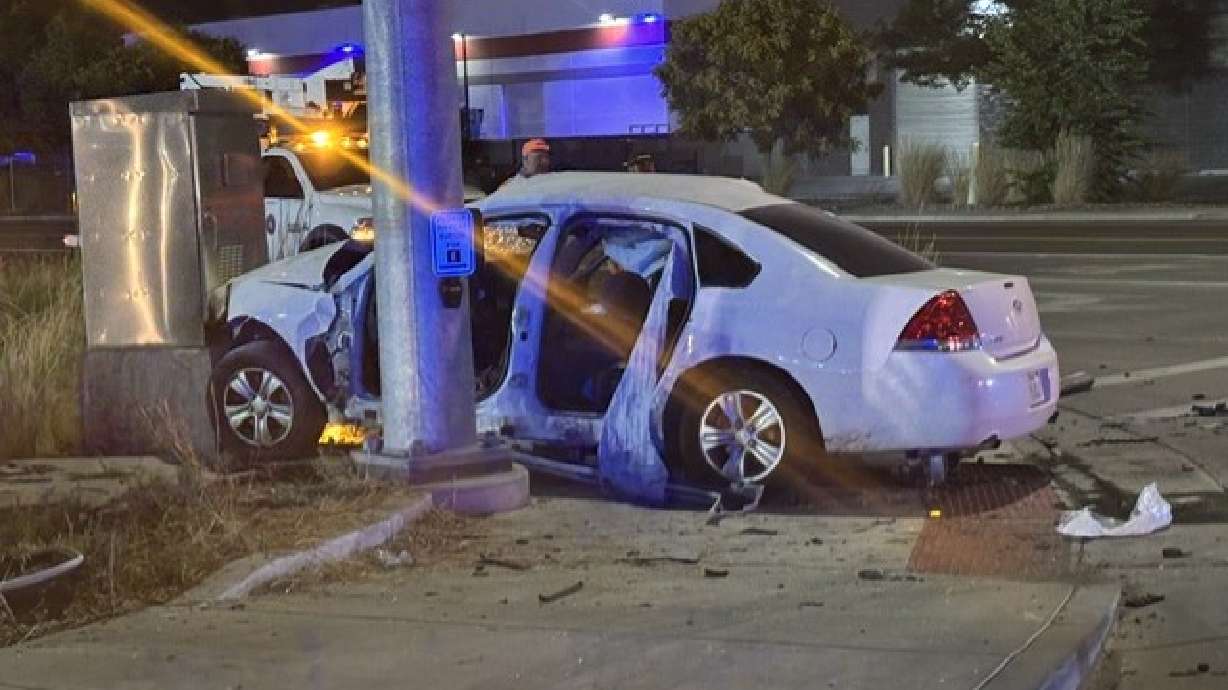 Two vehicles collided with one another in Salt Lake City early Tuesday.