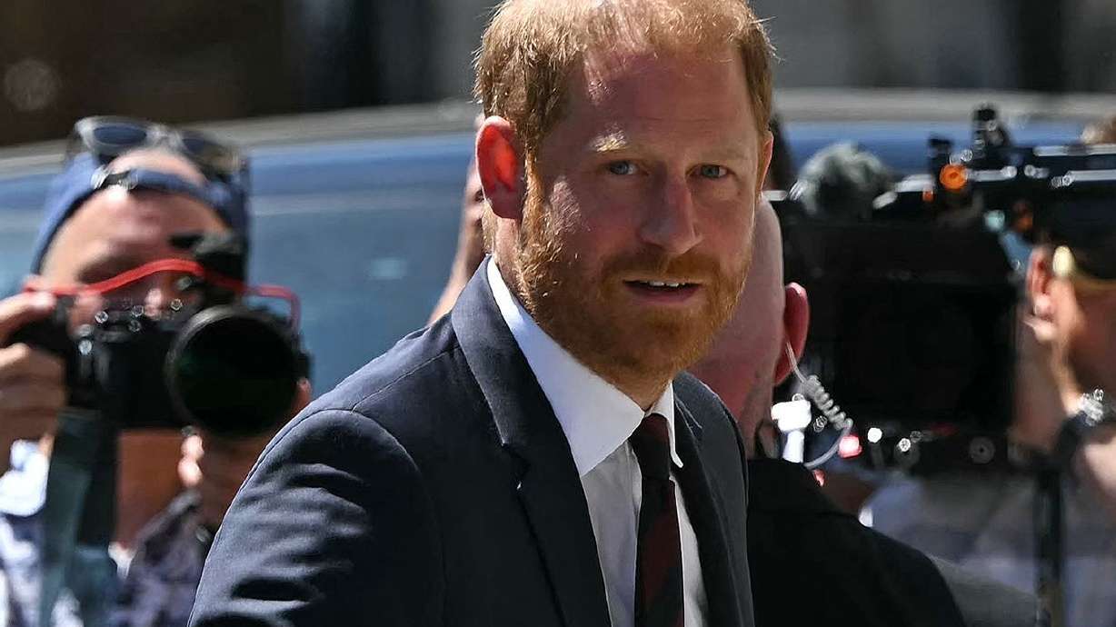 Prince Harry arrives at Chatham House in central London on Tuesday to attend the fourteenth Invictus Games Foundation Conversation.