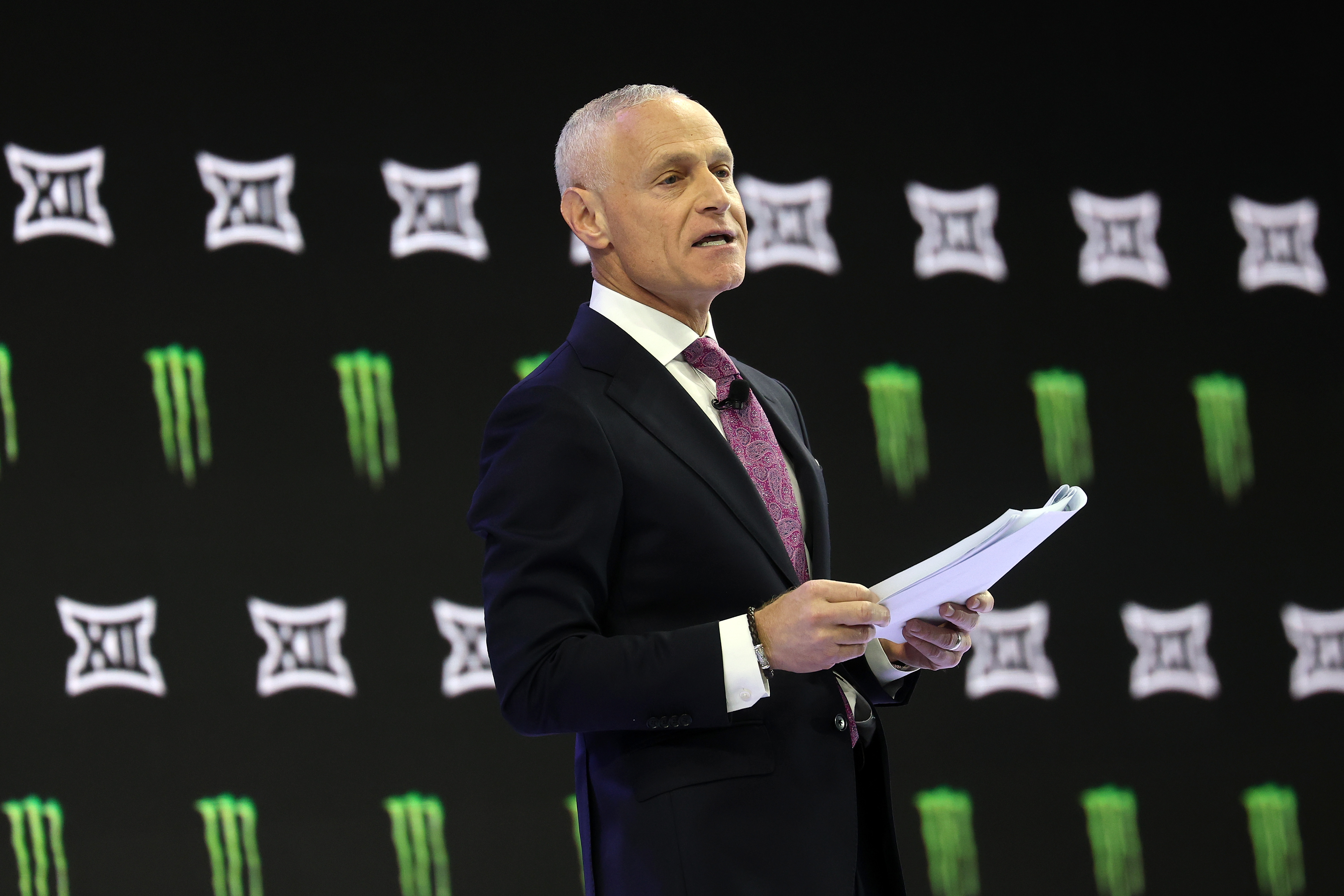 Big 12 commissioner sidesteps Sorsby talk, pushes for global reach and 'Monster moments' 