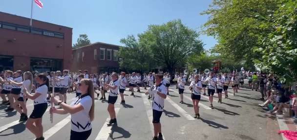 Farmington High School Marching Band finds new stage after Washington parade cancellation