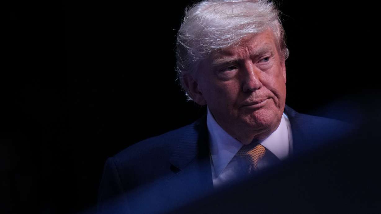 President Donald Trump arrives for a media conference at the NATO summit in Ankara, Turkey, Wednesday. Trump says he believes the ceasefire with Iran is over.