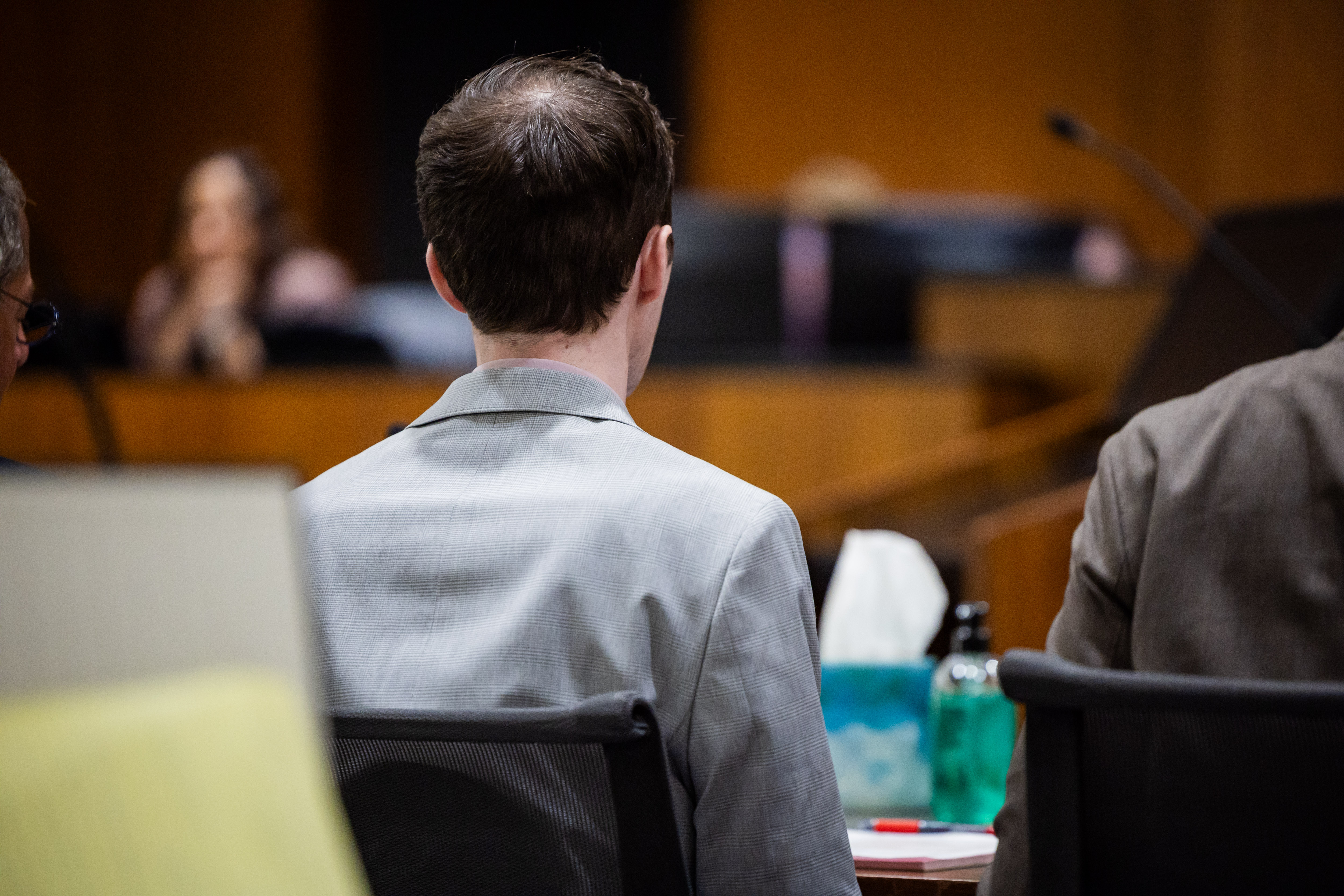 Tyler Robinson, accused in the fatal shooting of Charlie Kirk, listens during a preliminary hearing at the 4th District Court in Provo on Wednesday.