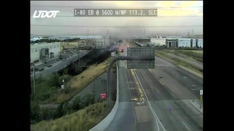 Grass fires spark along I-80 in Salt Lake County