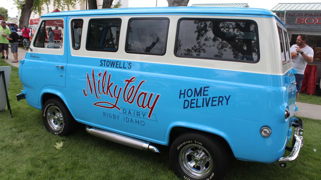 Todd Stowell’s 1962 Ford Falcon van in its original paint scheme.
