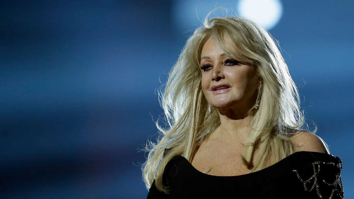 Singer Bonnie Tyler performs her song "Believe in Me" during a rehearsal for the final of the Eurovision Song Contest at the Malmo Arena in Malmo, Sweden on May 17, 2013.