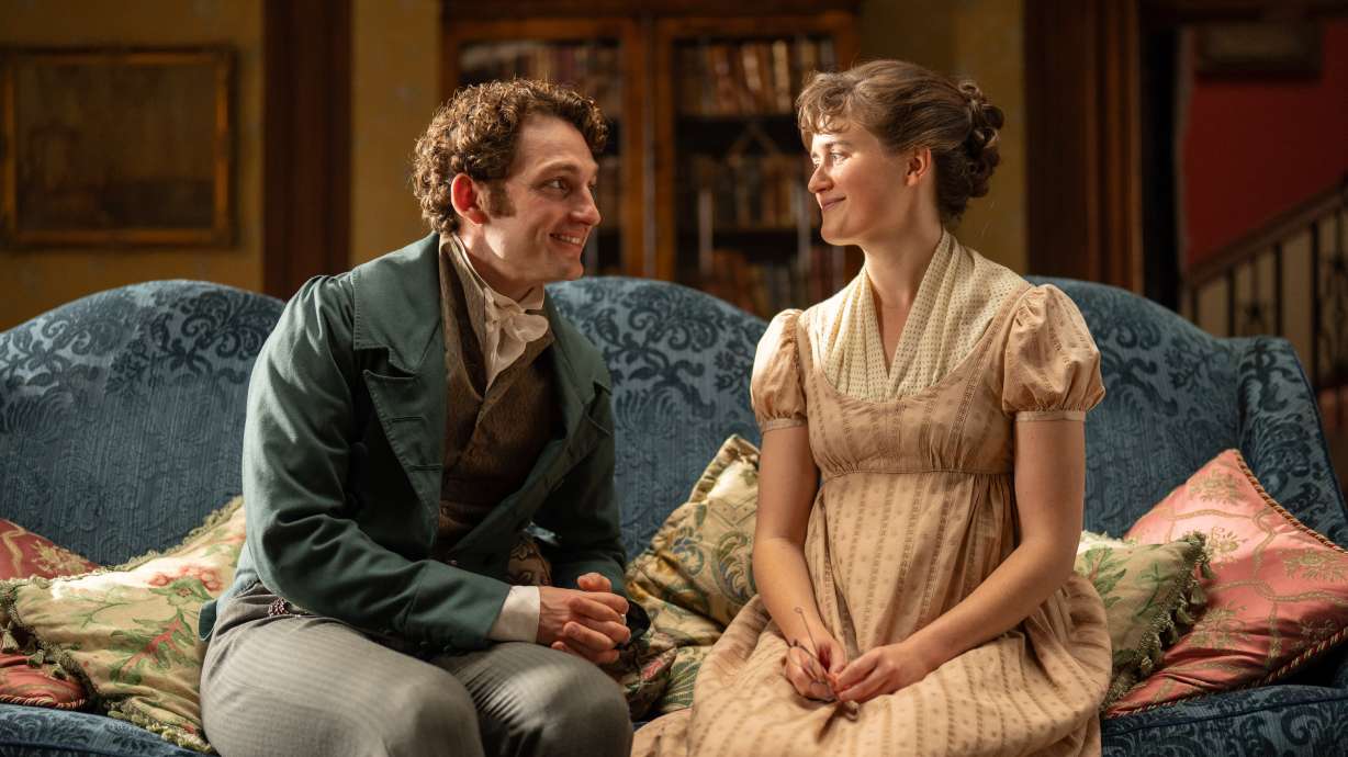Ella Bruccoleri protrays Mary Bennet and Laurie Davidson as Mr. Ryder in the BritBox series "The Other Bennet Sister."