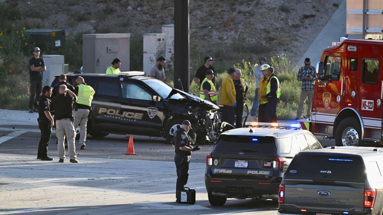 One person was flown to the hospital after a crash on Mountain View Corridor in Herriman on Friday morning.