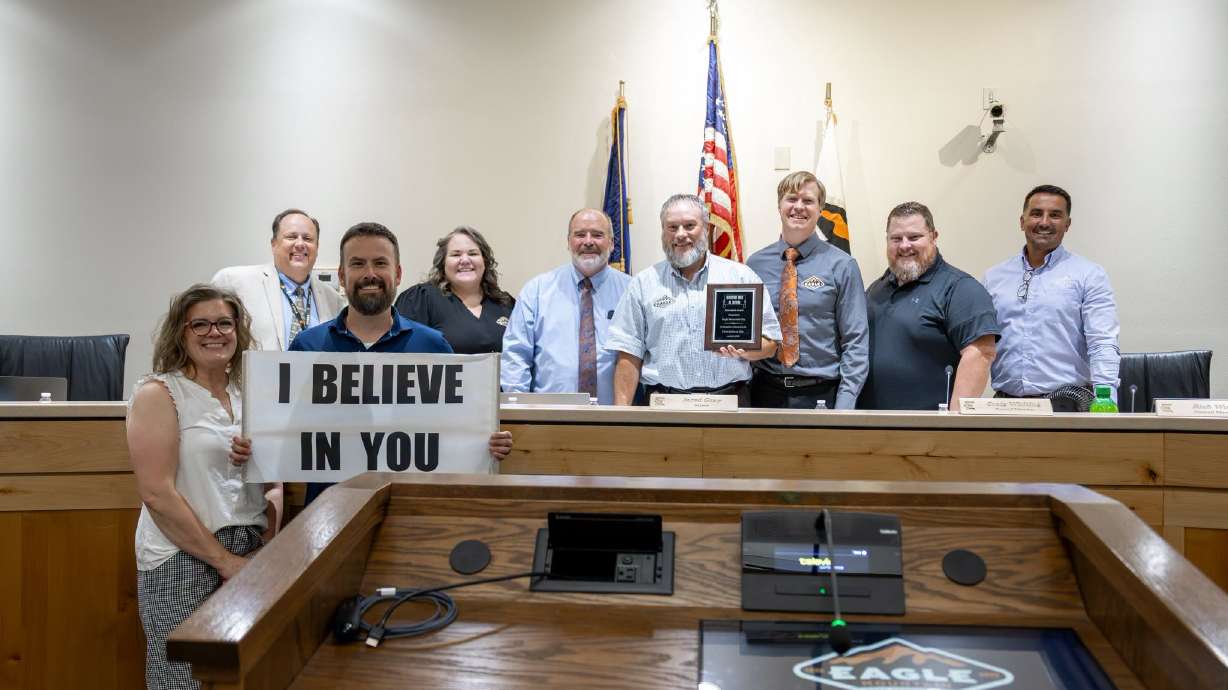 Eagle Mountain has become the first official "Believer City," spearheaded by its very own "Runner Guy with a Sign," Benjamin Lyne. Lyne runs the nonprofit Show me a Sign, which will fund events and signs approved by the city.