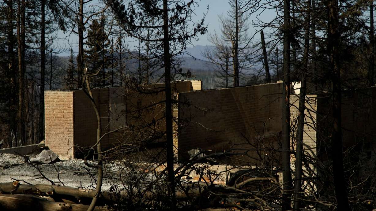 Damage from fire is shown at the Eagle Point Ski Resort. Owner Shane Gadbaw said the Cottonwood Fire changed the mountain forever.