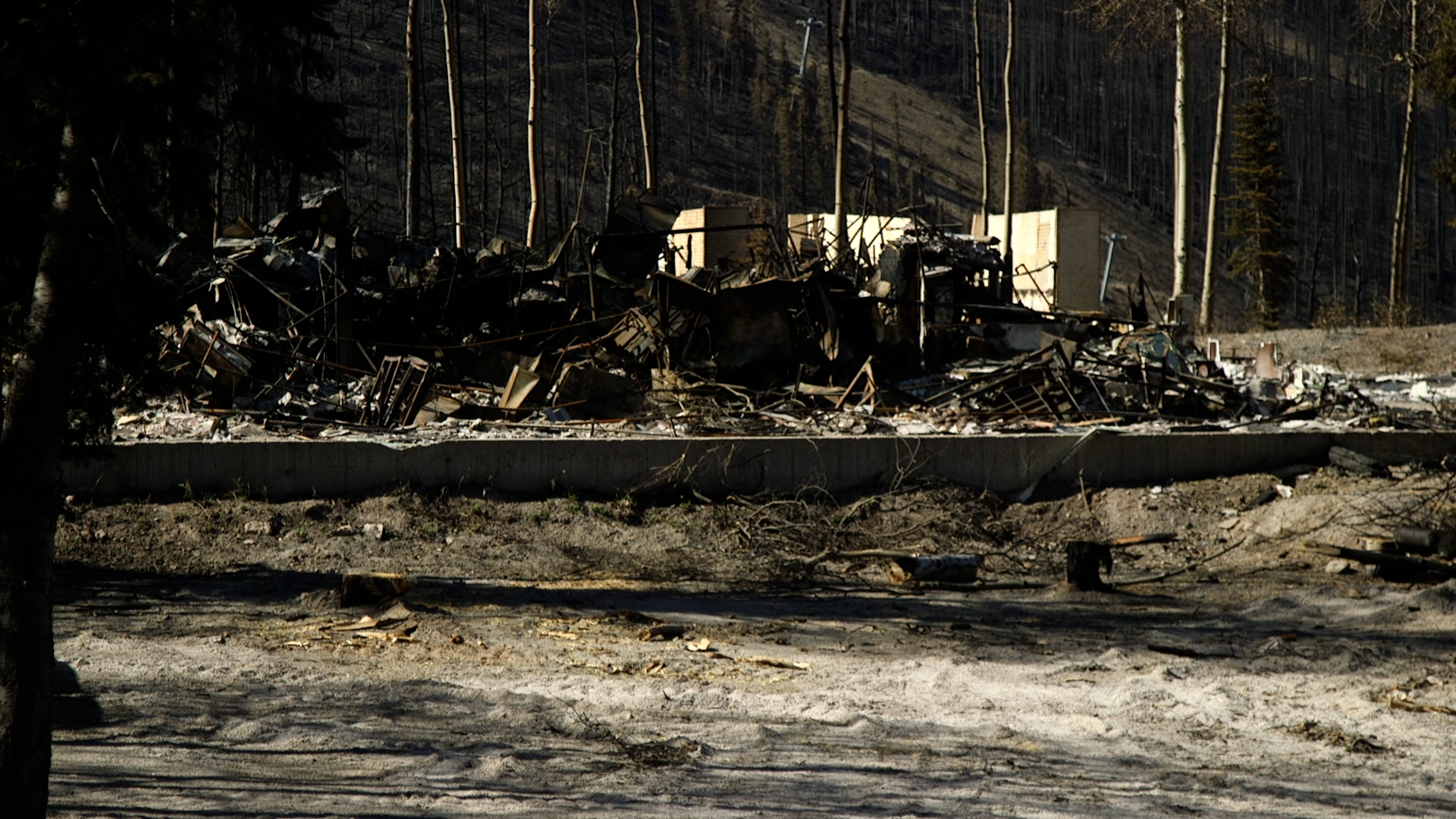 Damage from fire is shown at the Eagle Point Ski Resort. Owner Shane Gadbaw said the Cottonwood Fire changed the mountain forever.