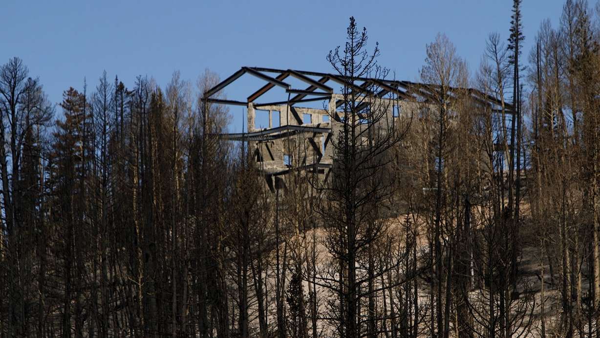 Damage from fire is shown at the Eagle Point Ski Resort. Owner Shane Gadbaw said the Cottonwood Fire changed the mountain forever.